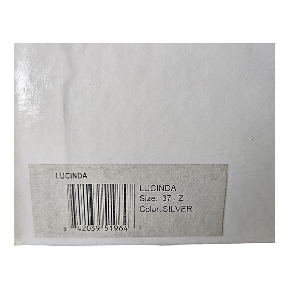 MATIKO Women 7 Lucinda Boots Silver Metallic Mirror Pointed Toe Block Heel NEW - Picture 3 of 11